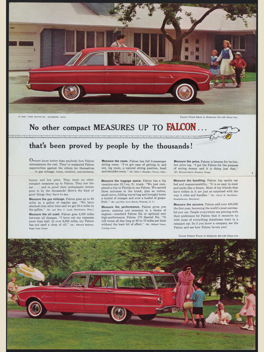 1961 Ford Falcon Brochure Page 2 0061-0015 — 18×24 proportions