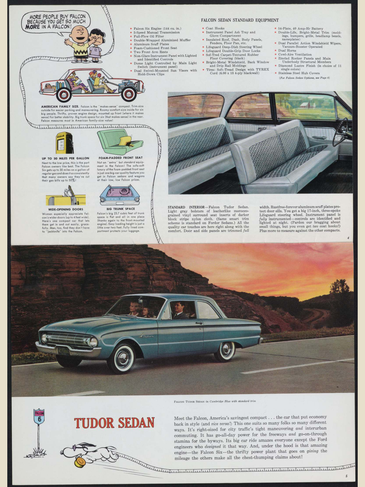 1961 Ford Falcon Brochure Page 3 0061-0016 — 18×24 proportions