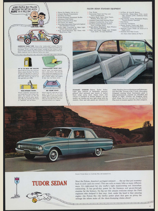 1961 Ford Falcon Brochure Page 3 0061-0016 — 18×24 proportions