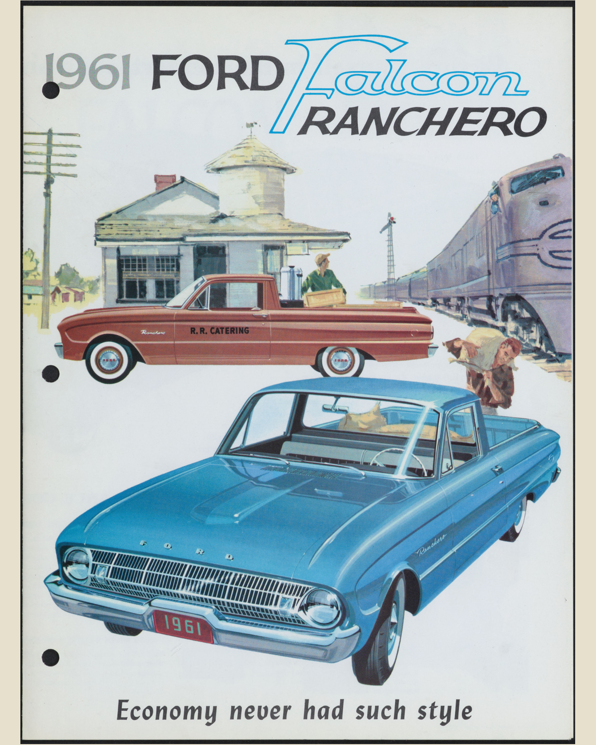 1961 ford falcon ranchero Brochure Page 1 0061-0020 — 16×20 proportions