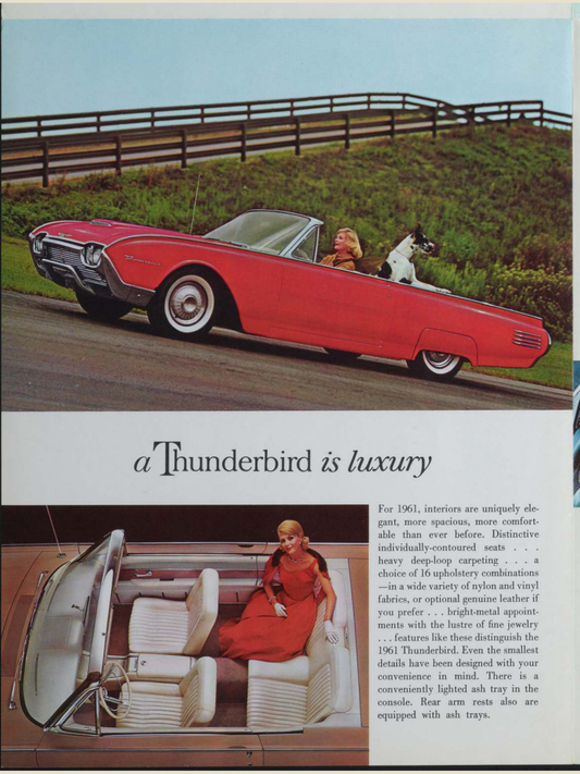 1961 Ford Thunderbird Brochure Page 5 0061-0025 — 18×24 proportions
