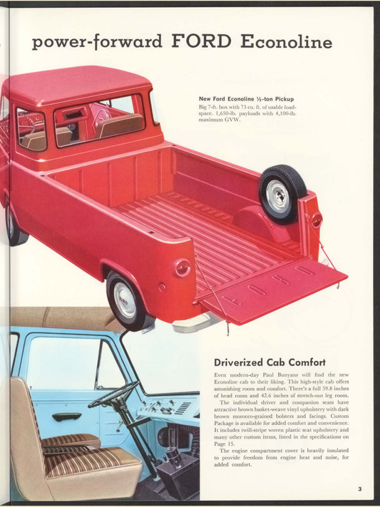 1961 ford pickup trucks Brochure Page 3 0061-0026 — 18×24 proportions
