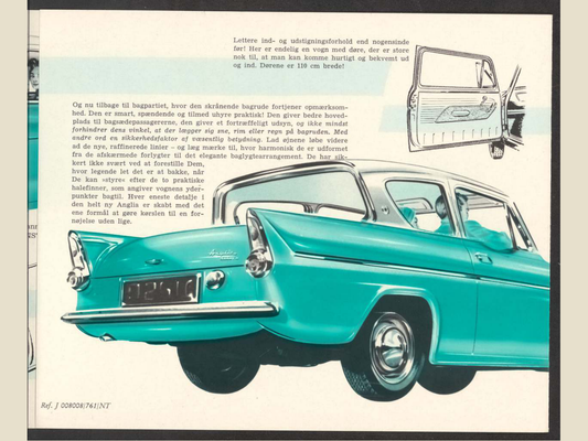 1961 ford anglia 105e Brochure Page 2 0061-0032 — 18×24 proportions