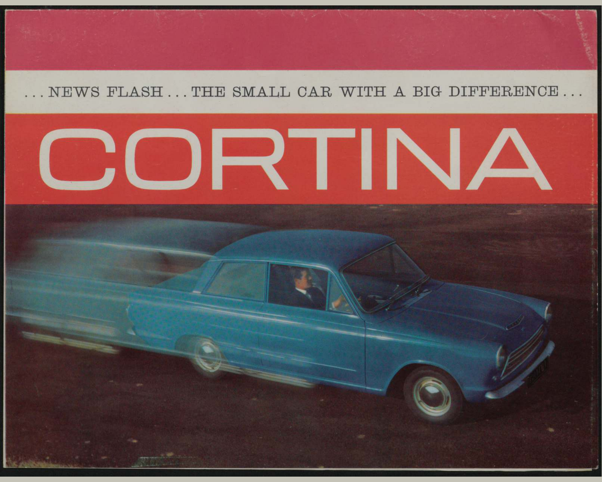 1962 Ford Cortina Brochure Page 1 0062-0003 — 16×20 proportions