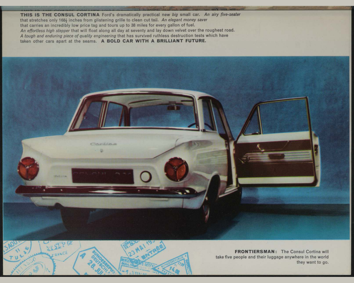 1962 Ford Cortina Brochure Page 3 0062-0005 — 16×20 proportions