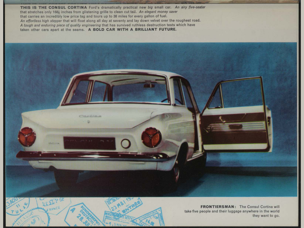 1962 Ford Cortina Brochure Page 3 0062-0005 — 18×24 proportions