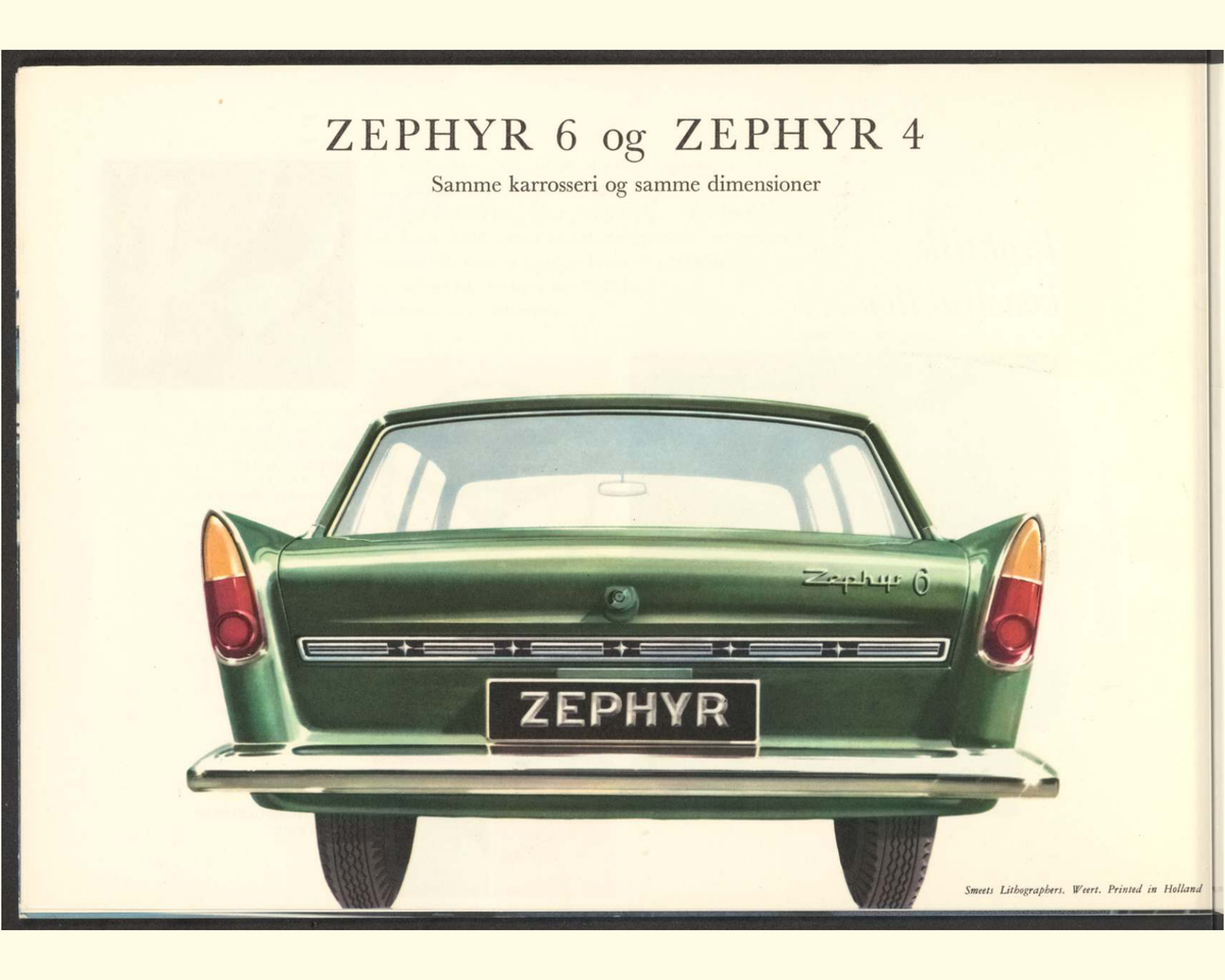 1962 Ford Zephyr 4 Mk 3 And Zephyr 6 Mark 3 Brochure Page 18 0062-0008 — 16×20 proportions