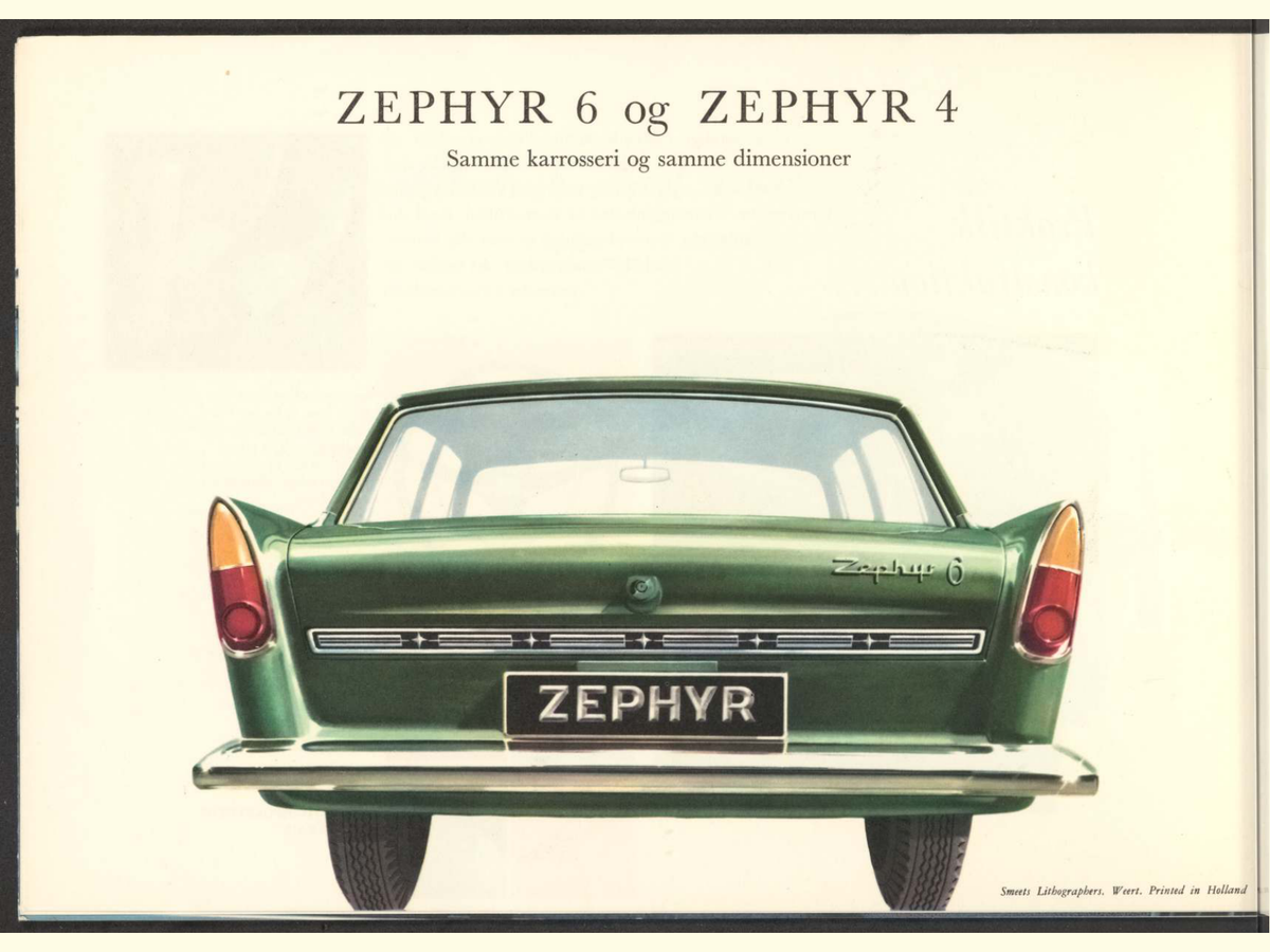 1962 Ford Zephyr 4 Mk 3 And Zephyr 6 Mark 3 Brochure Page 18 0062-0008 — 18×24 proportions