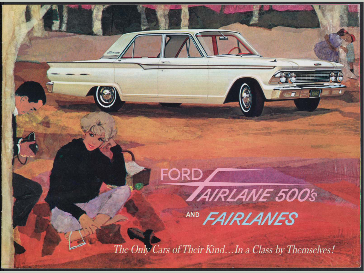 1962 Ford Fairlane 500 And Fairlane Brochure Page 1 0062-0012 — 18×24 proportions