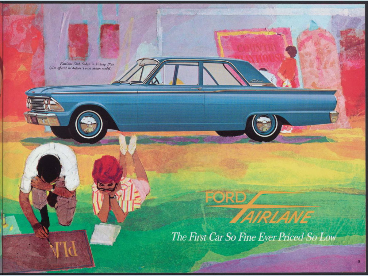 1962 Ford Fairlane 500 And Fairlane Brochure Page 3 0062-0013 — 18×24 proportions
