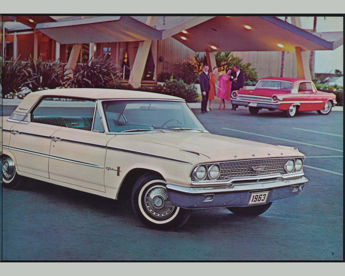 1963 Ford Car Line And Super Torque Brochure Page 9 0063-0004 — 16×20 proportions