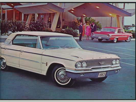 1963 Ford Car Line And Super Torque Brochure Page 9 0063-0004 — 18×24 proportions