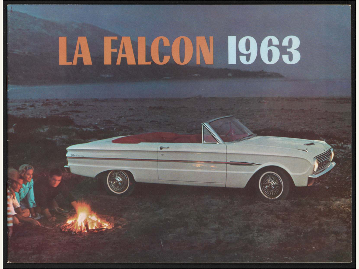 1963 Ford Falcon Brochure Page 1 0063-0010 — 18×24 proportions