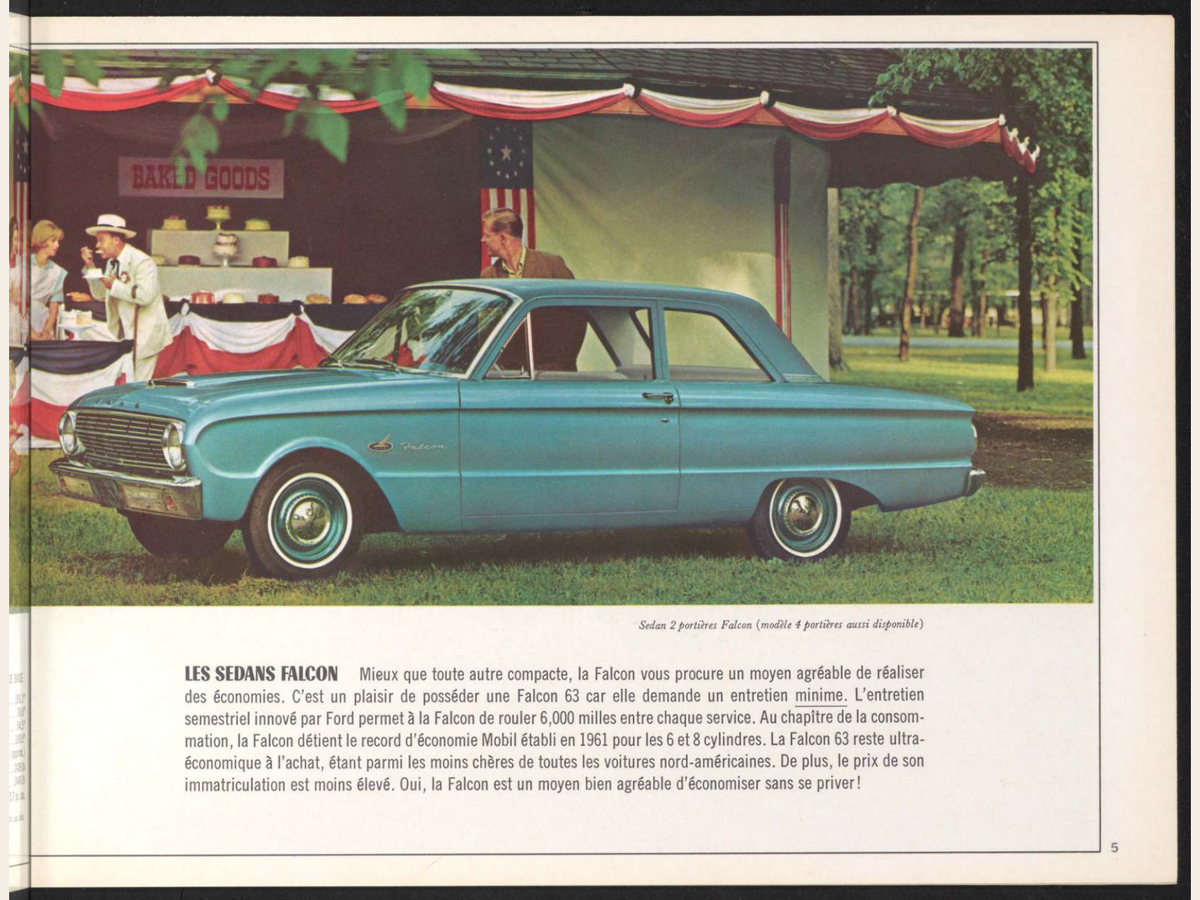 1963 Ford Falcon Brochure Page 5 0063-0011 — 18×24 proportions