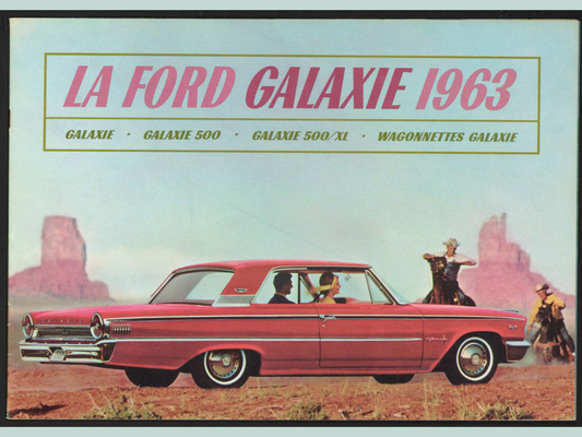 1963 Ford Galaxie Brochure Page 1 0063-0019 — 18×24 proportions