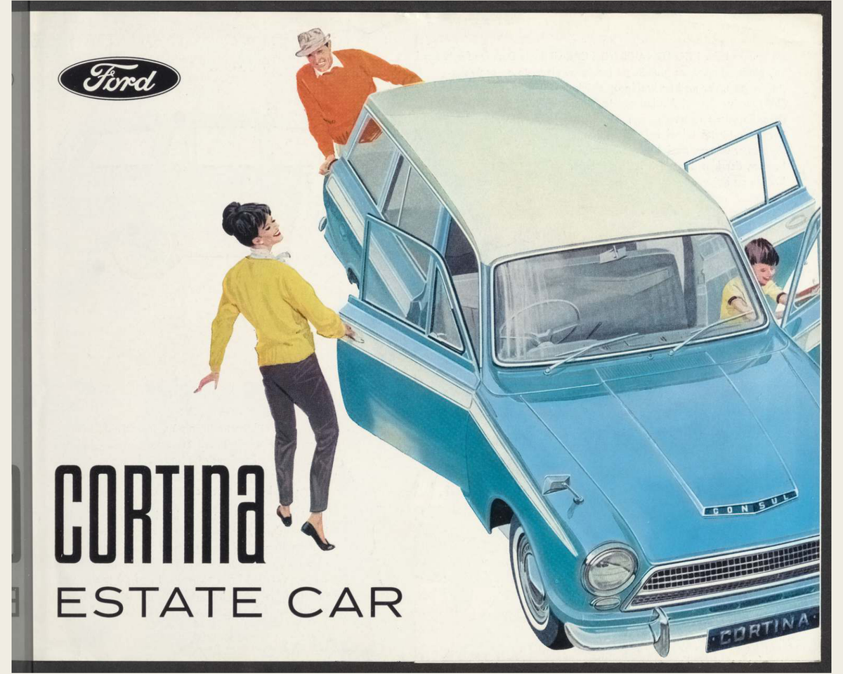 1963 Ford Consul Cortina Mk 1 Estate Car Brochure Page 1 0063-0036 — 16×20 proportions