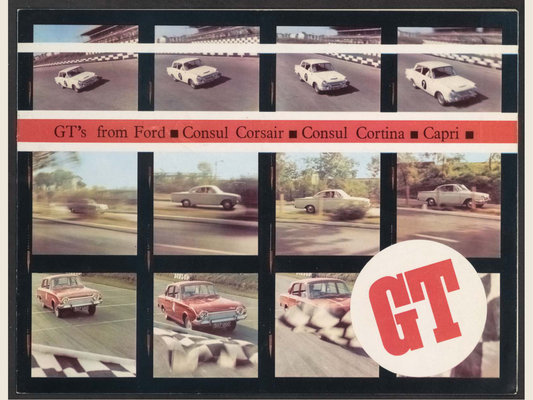 1964 Ford Consul Corsair Consul Cortina And Capri GT S Brochure Page 1 0064-0000 — 18×24 proportions