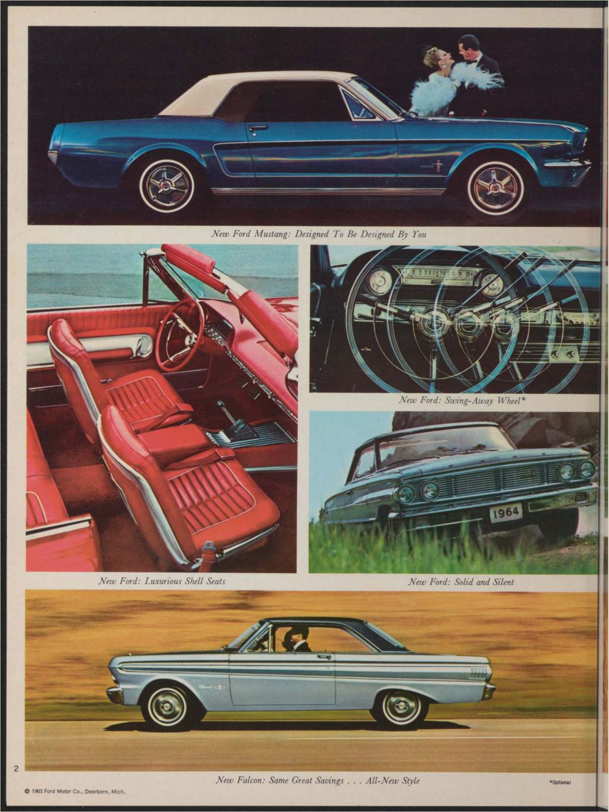 1964 Ford Car Lineup Brochure Page 2 0064-0025 — 18×24 proportions