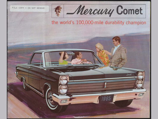 1965 Mercury Comet Brochure Page 1 0065-0000 — 18×24 proportions