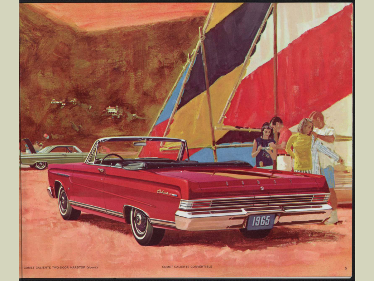 1965 Mercury Comet Brochure Page 5 0065-0006 — 18×24 proportions