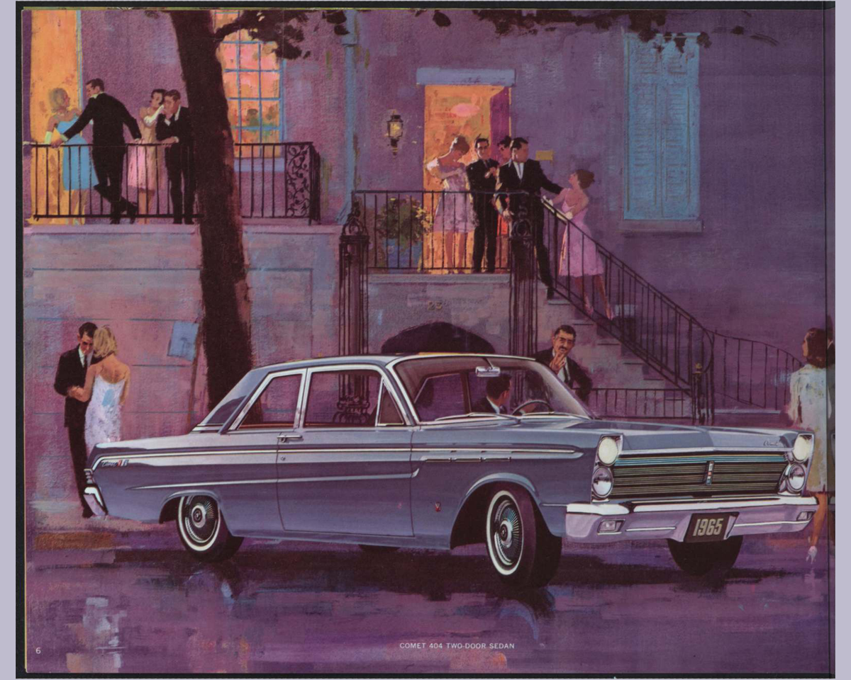 1965 Mercury Comet Brochure Page 6 0065-0009 — 16×20 proportions