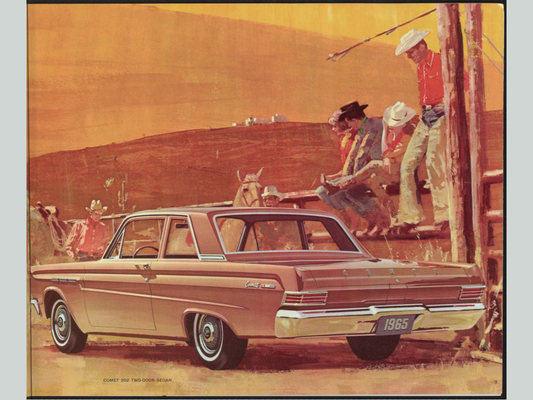 1965 Mercury Comet Brochure Page 9 0065-0020 — 18×24 proportions