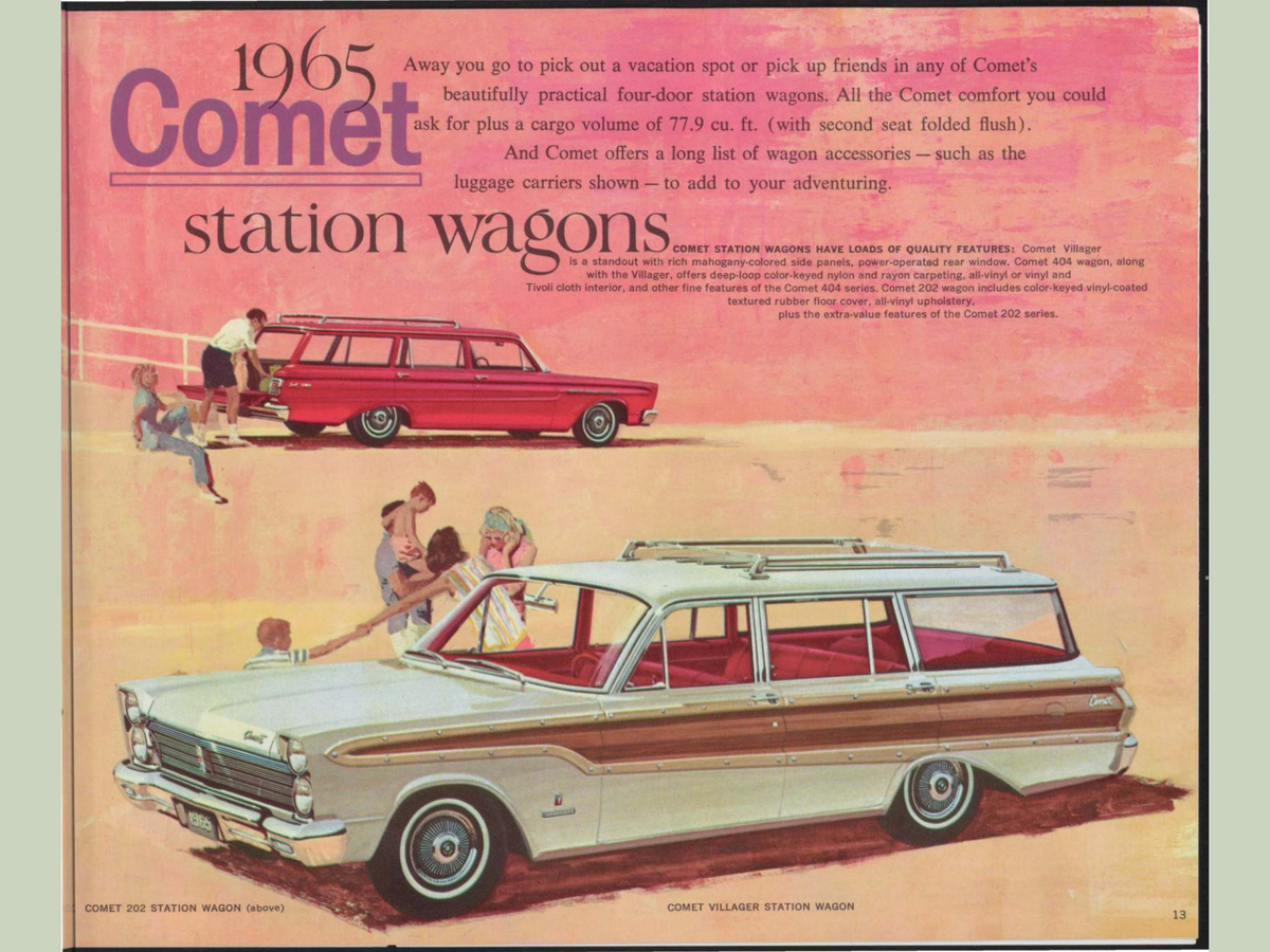 1965 Mercury Comet Brochure Page 13 0065-0024 — 18×24 proportions