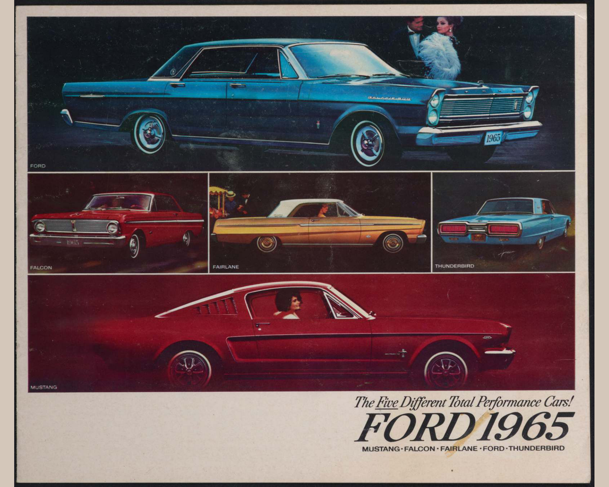 1965 Ford Car Lineup Brochure Page 1 0065-0034 — 16×20 proportions