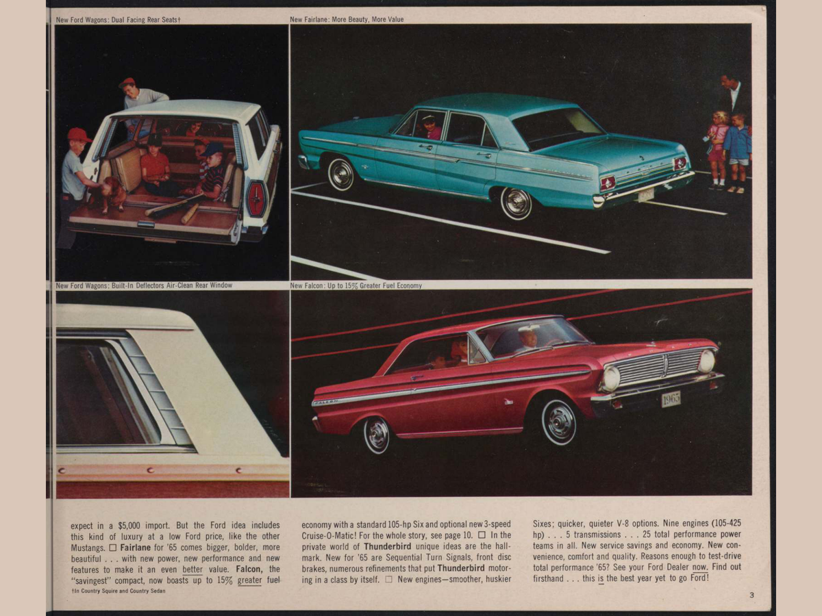 1965 Ford Car Lineup Brochure Page 3 0065-0035 — 18×24 proportions