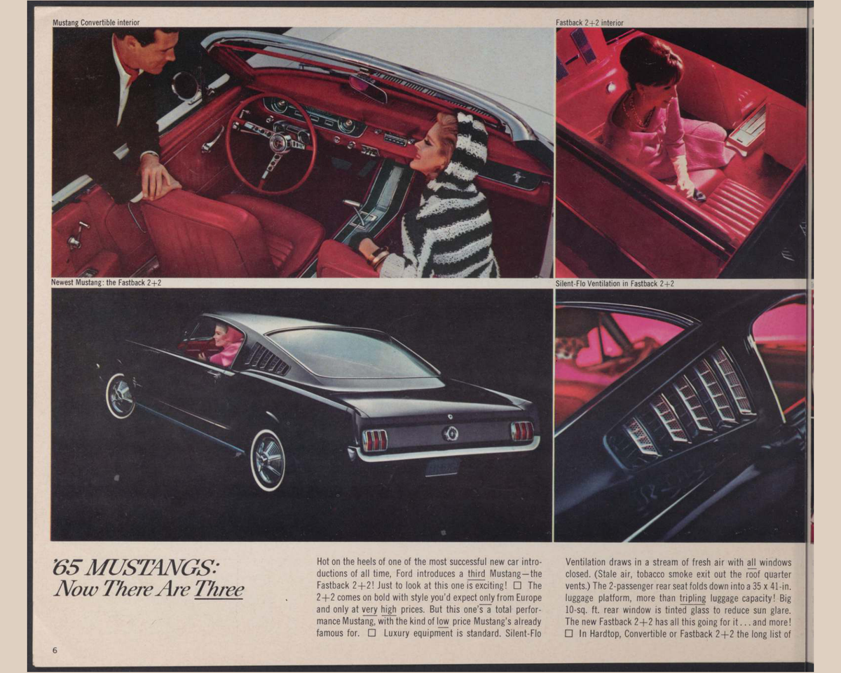 1965 Ford Car Lineup Brochure Page 6 0065-0038 — 16×20 proportions