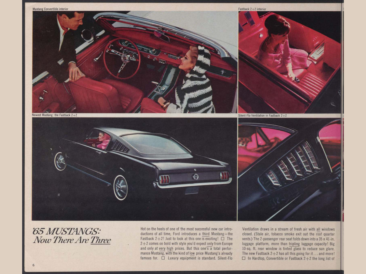 1965 Ford Car Lineup Brochure Page 6 0065-0038 — 18×24 proportions