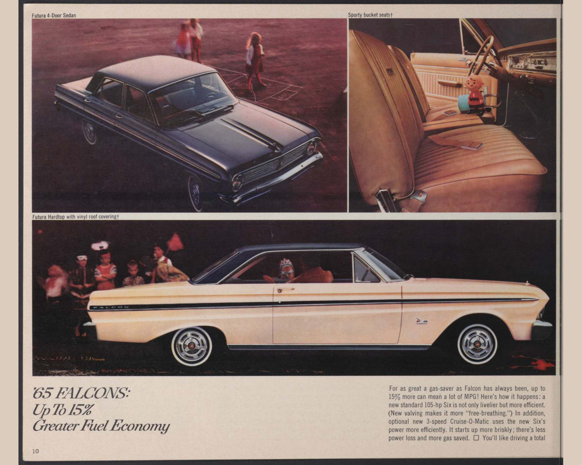 1965 Ford Car Lineup Brochure Page 10 0065-0042 — 16×20 proportions
