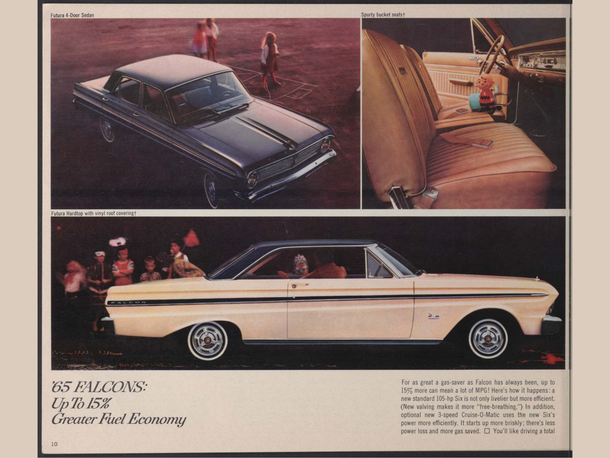 1965 Ford Car Lineup Brochure Page 10 0065-0042 — 18×24 proportions