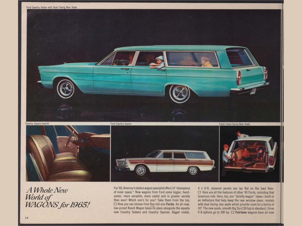 1965 Ford Car Lineup Brochure Page 14 0065-0045 — 18×24 proportions
