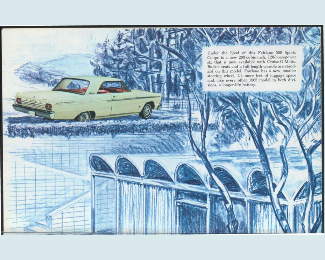 1965 Ford Family Of Cars Brochure Page 8 0065-0056 — 16×20 proportions