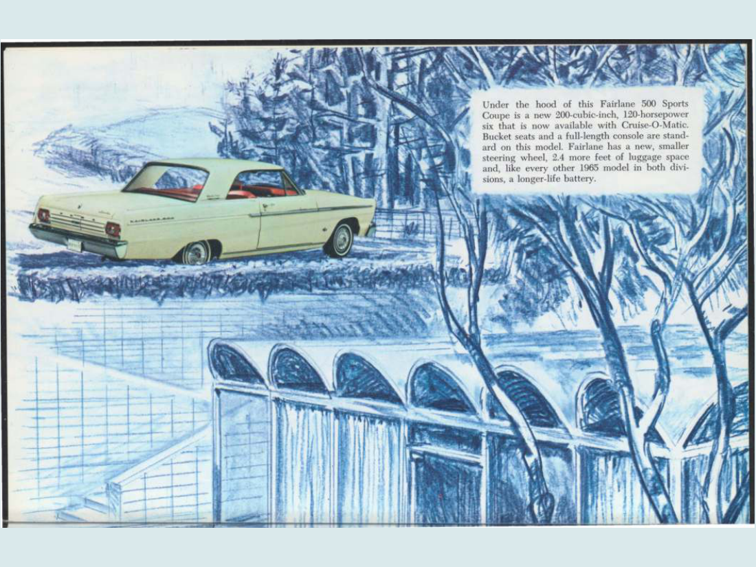1965 Ford Family Of Cars Brochure Page 8 0065-0056 — 18×24 proportions