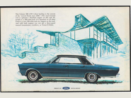 1965 Ford Family Of Cars Brochure Page 16 0065-0063 — 18×24 proportions