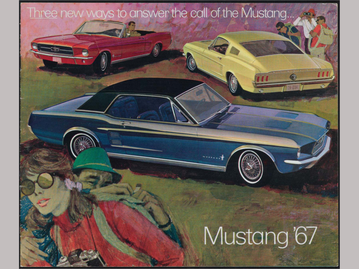 1967 Ford Mustang Brochure Page 1 0067-0000 — 18×24 proportions
