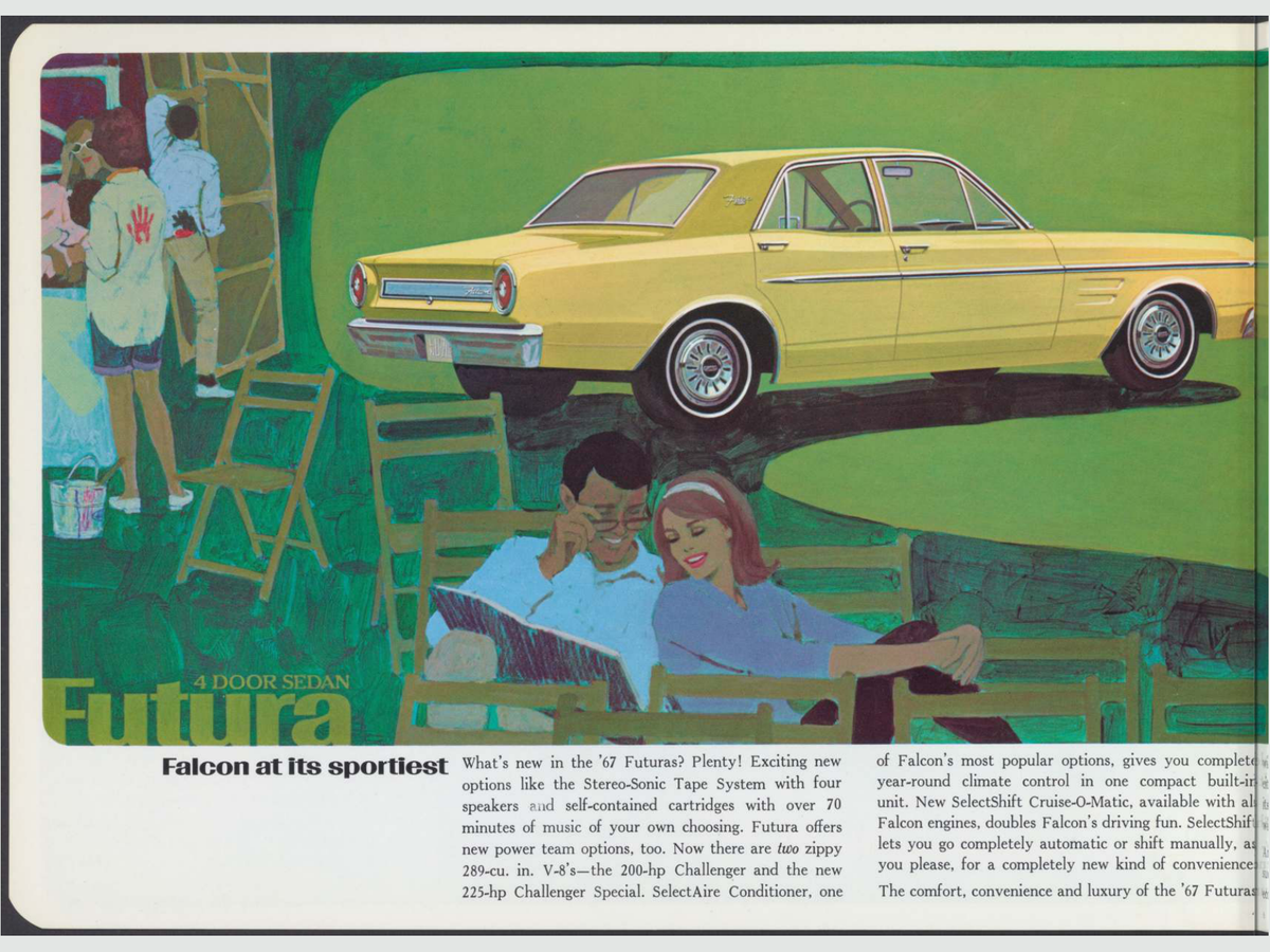 1967 Ford Falcon Brochure Page 4 0067-0003 — 18×24 proportions