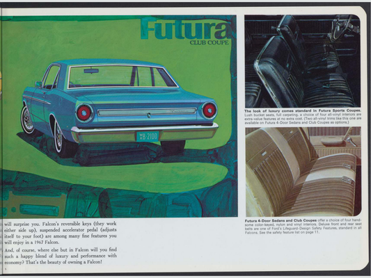 1967 Ford Falcon Brochure Page 5 0067-0004 — 18×24 proportions