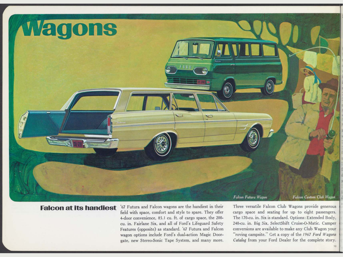 1967 Ford Falcon Brochure Page 10 0067-0005 — 18×24 proportions