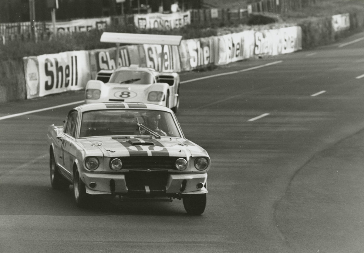 1967 — Ford Mustang GT350 Driven by Claude Dubois and Chris Tuerlinckx at the 24 Hours of Le Mans Race, June 1967 — Fordimages 0067-0007; source THF123432