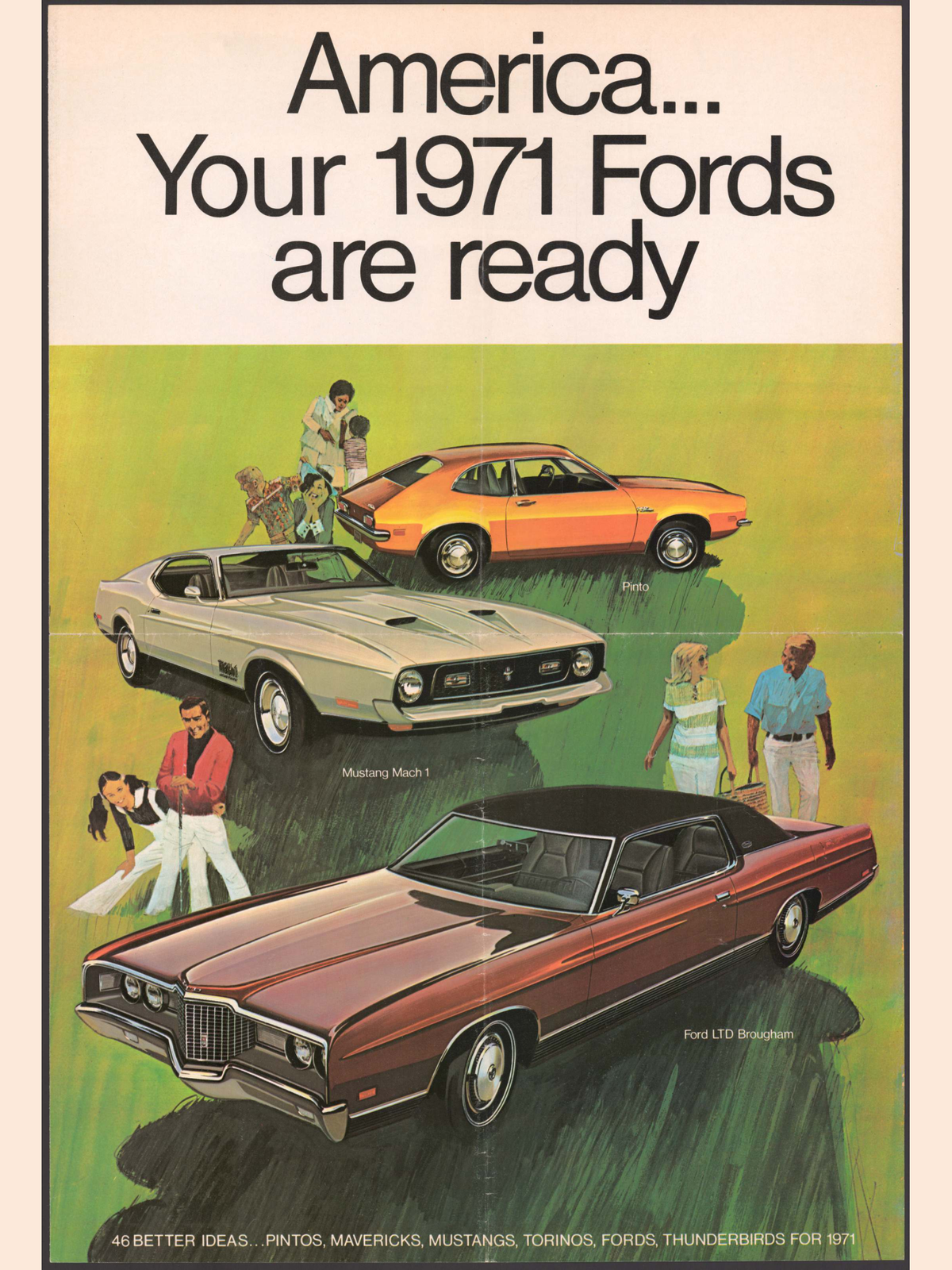 1971 Ford Lineup Brochure Page 1 0071-0000 — 18×24 proportions