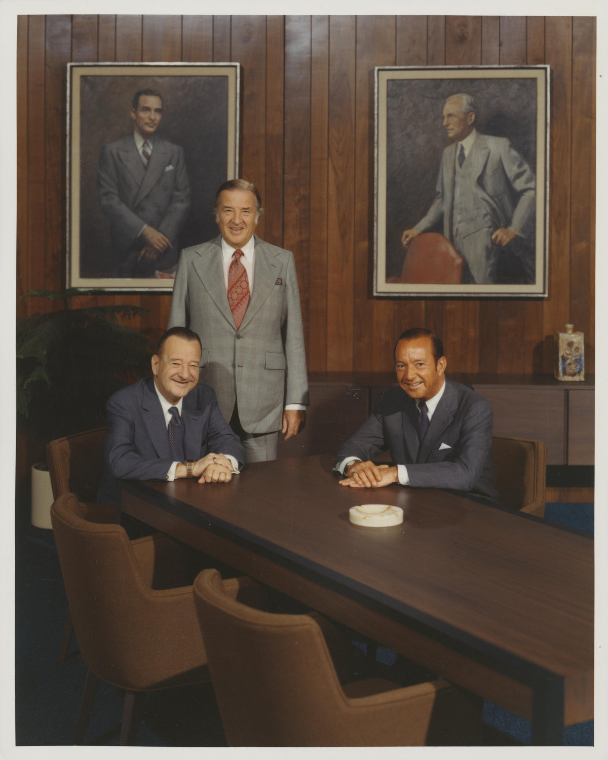 1974 — Portrait of Benson Ford, Henry Ford II, and William Clay Ford, 1974 — Fordimages 0074-0000; source THF702151