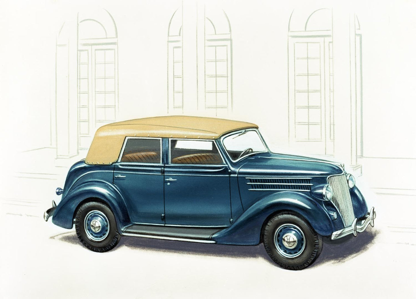 1936 Ford Convertible Sedan CN3177-4 0144-2139