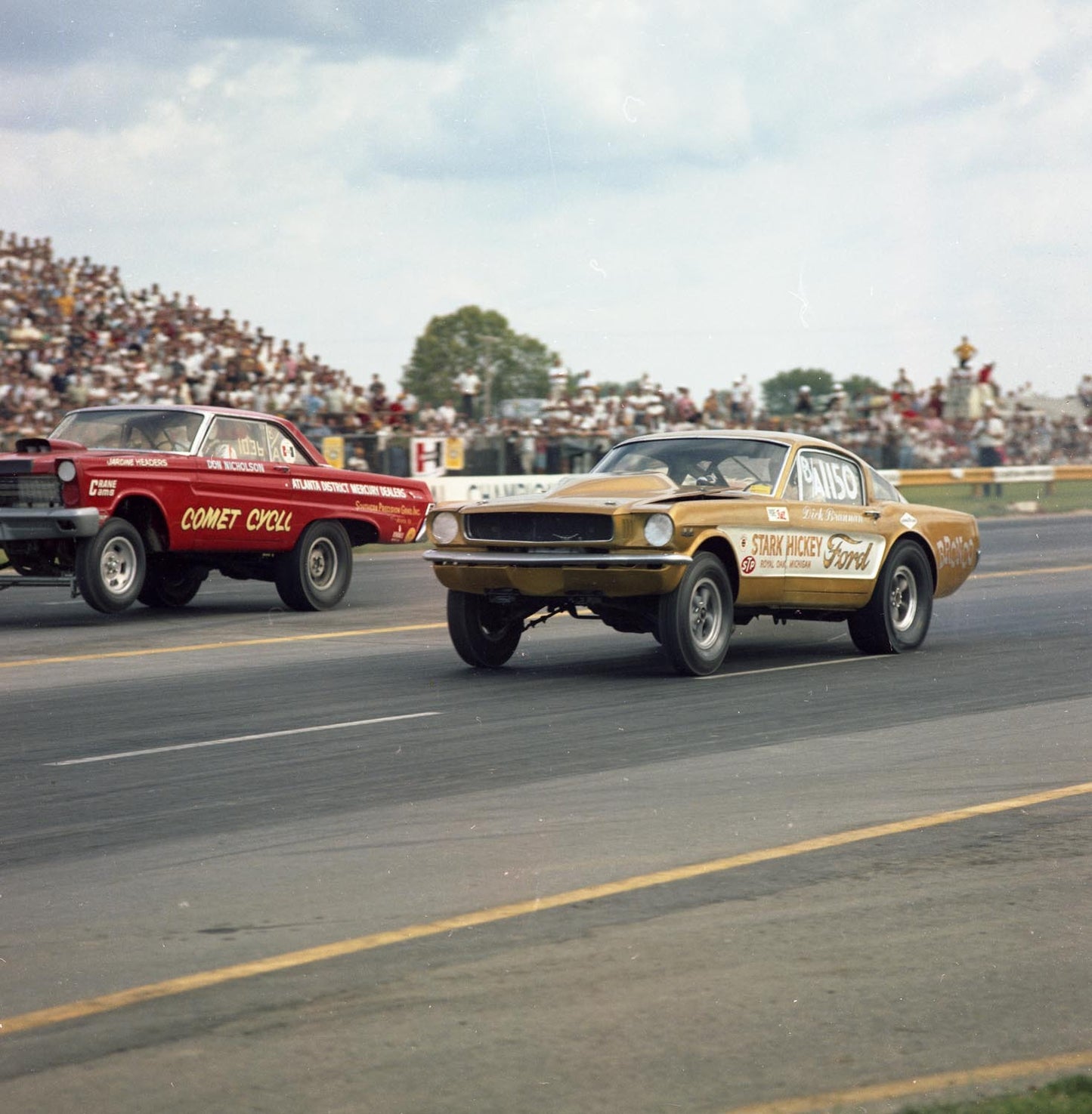 1965 Sep Indy 1965 Mustang A-FX and Comet funny car CN4099-15 0144-2334