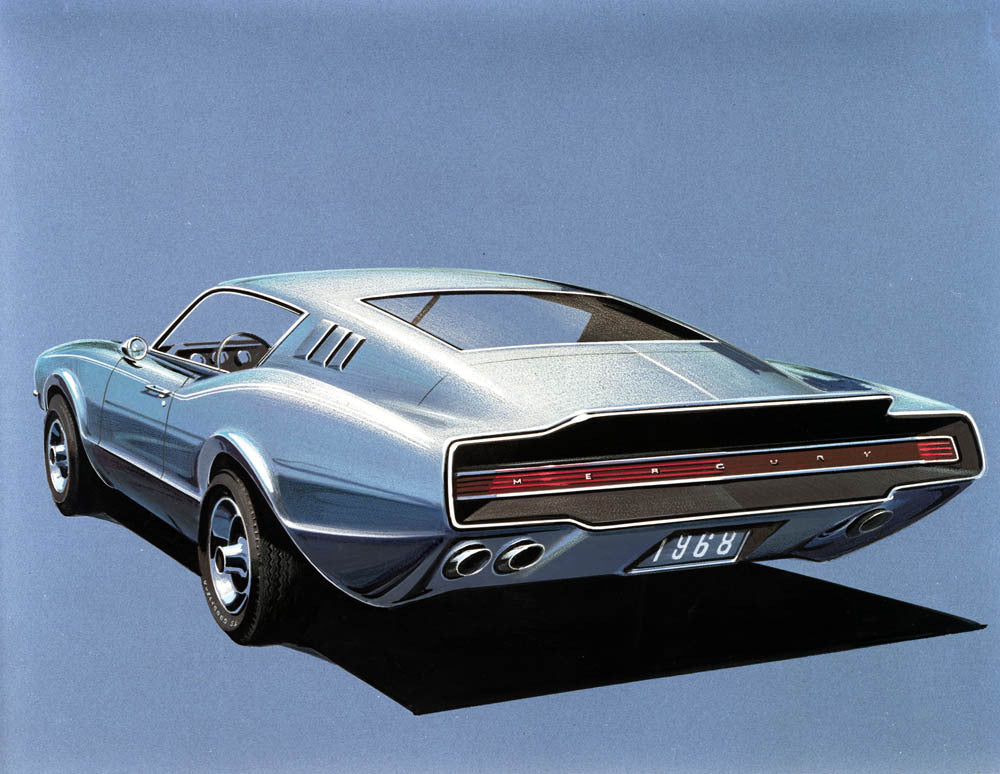 1968 Mercury concept car rendering CN4908-685 0144-2870
