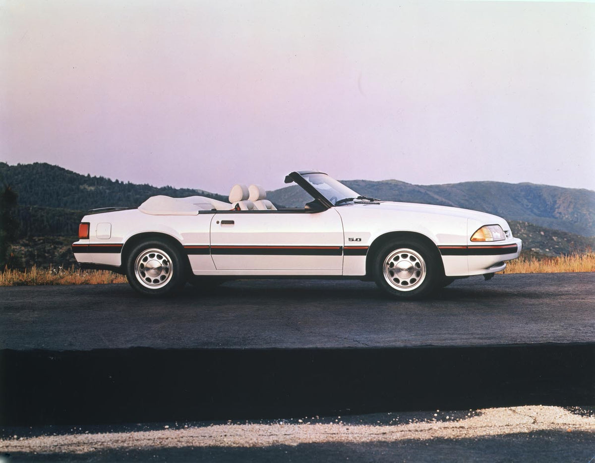 Ford Motor Company archival image documenting 1988 Ford Mustang LX convertible.