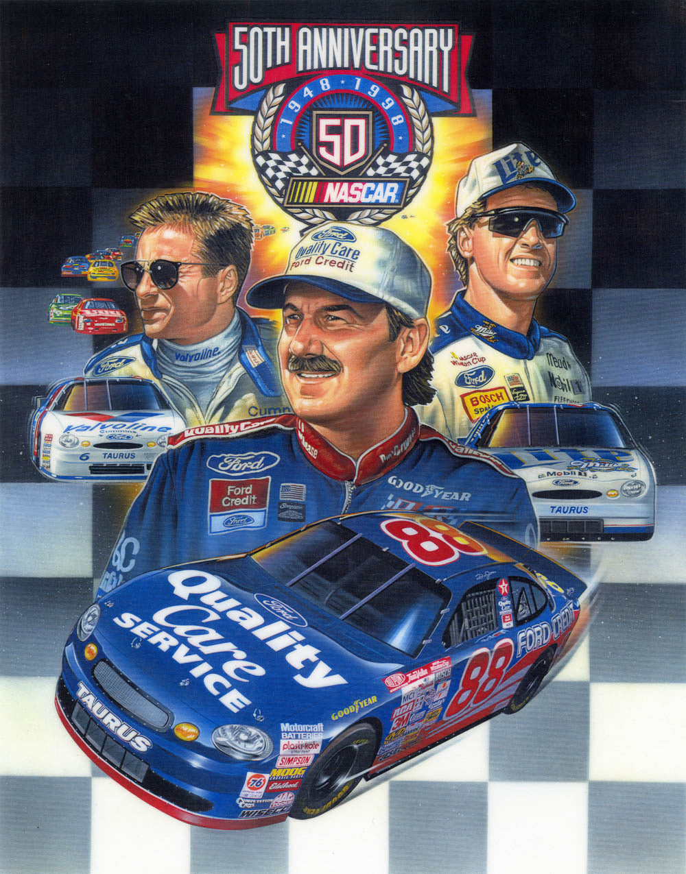 1998 Ford Racing NASCAR poster 161 AR-2001-213703 0144-3263