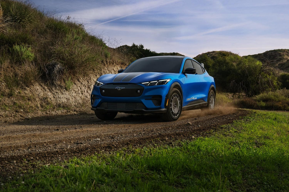 Official Ford Motor Company image of the 2026 Mustang Mach-E Rally.